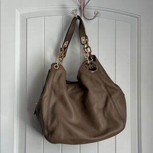 Michael Kors Tan Leather Hobo Bag
